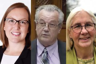 LFK Ontario Liberal candiate Amanda Pulker-Mok, MPP Randy Hillier (Independent), LFK Ontario Green candiate Marlene Spruyt.